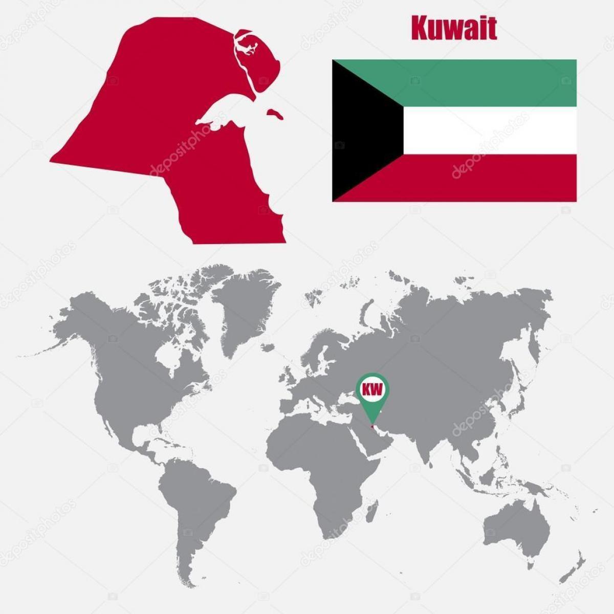 kuwait Karte, Welt Karte