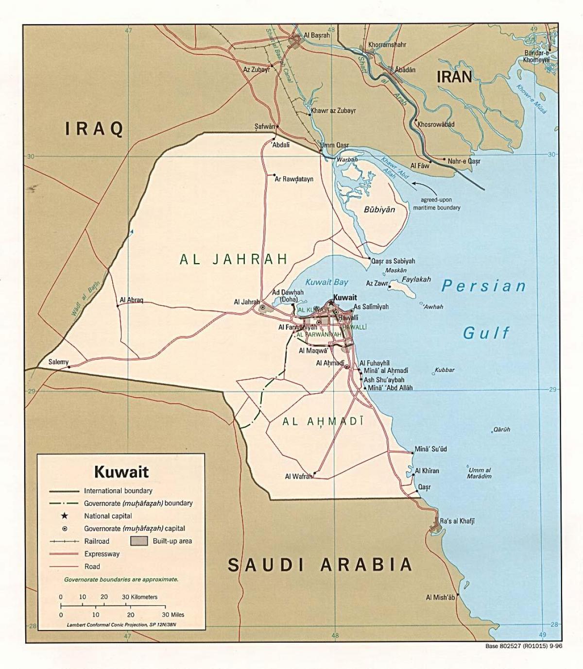 Karte von kuwait Safat de