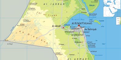 Karte von arifjan in kuwait 