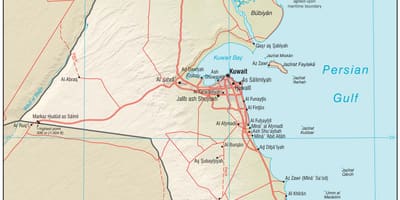 Kuwait Position auf der Karte