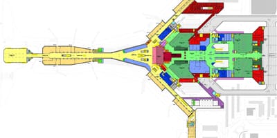 Kuwait international airport Landkarte