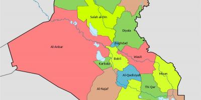 Karte von Kuwait mit Blöcken