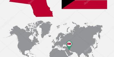 Kuwait Karte, Welt Karte