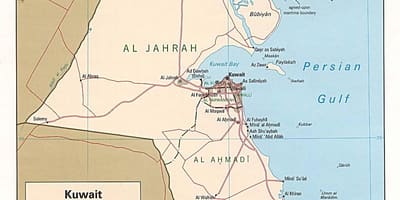 Karte von kuwait Fluss