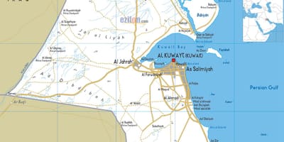 Kuwait city Karte der Straßen