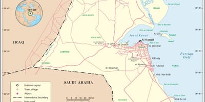 Karte von west-kuwait-mishref 
